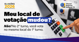 Eleitoras e eleitores devem retornar ao mesmo local em que votaram em 4 de outubro