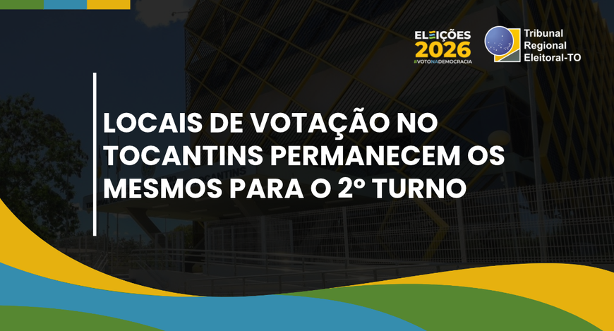 Eleitoras e eleitores votarão nos mesmos locais utilizados no 1º turno das Eleições 2026