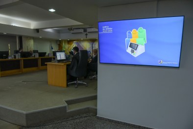 Desembargador João Rigo Guimarães, apresentou à Corte a nova logo da gestão