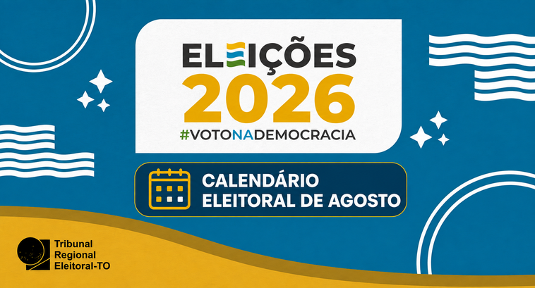 #ParaTodosVerem: Card com fundo em tons de azul, decorado com elementos gráficos brancos em form...