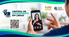 imagem com identidade visual nas cores azul, verde e branco. No lado esquerdo, aparece o texto “...