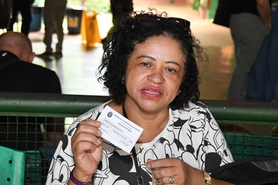 Eleitora Sandra Oliveira, de 47 anos | Foto: Carlos Eller (Ascom/TRE-TO)