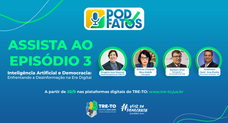 Banner do terceiro episódio do PodFatos.