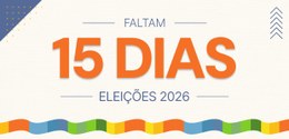 Identidade visual da contagem regressiva para as eleições 2026