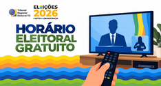 #ParaTodosVerem: A imagem apresenta, à esquerda, as marcas do TRE-TO e das Eleições 2026, acompa...