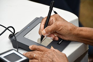 Eleitora Sandra Oliveira, de 47 anos | Foto: Carlos Eller (Ascom/TRE-TO)