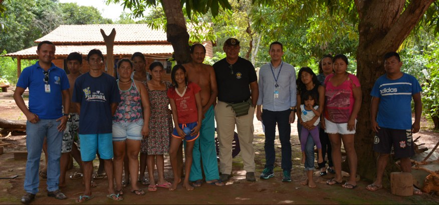 Indígenas da aldeia Lajeado em Pedro Afonso