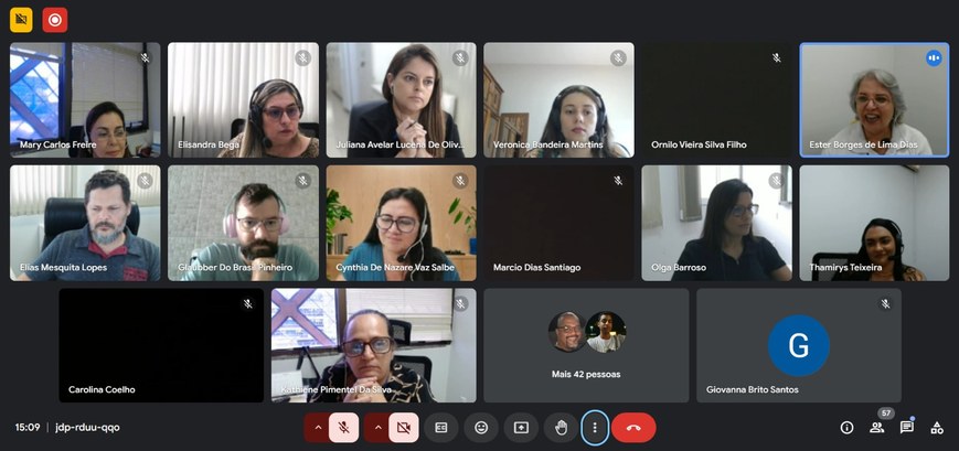 Janeiro Branco: TRE-TO realiza fórum interno sobre resiliência e saúde mental PRINT DA REUNIÃO NO GOOGLE MEET
