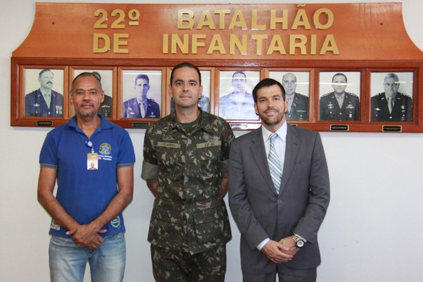 Juiz Rubem Carvalho, Comandante Cláudio Alexandre e Inspetor de segurança, Marco Leôncio
