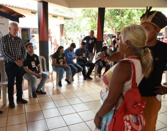 Magistrados do TRE-TO são batizados em ritual Apinajé durante ação do programa de Inclusão Socio...
