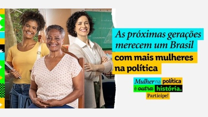 Mulher na política é outra história: campanha do TSE incentiva participação feminina nas eleições Ação será veiculada até 9 de junho nas emissoras de rádio e televisão e também estará disponível...