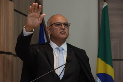 Posse do desembargador João Rigo Guimarães como juiz titular da Corte Eleitoral e por aclamação,...