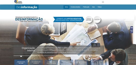Página “Desinformação” traz esclarecimentos e orientações aos eleitores e interessados no tema TSE