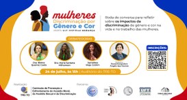 A imagem é um card digital com fundo branco, detalhes em azul e laranja e elementos gráficos que...