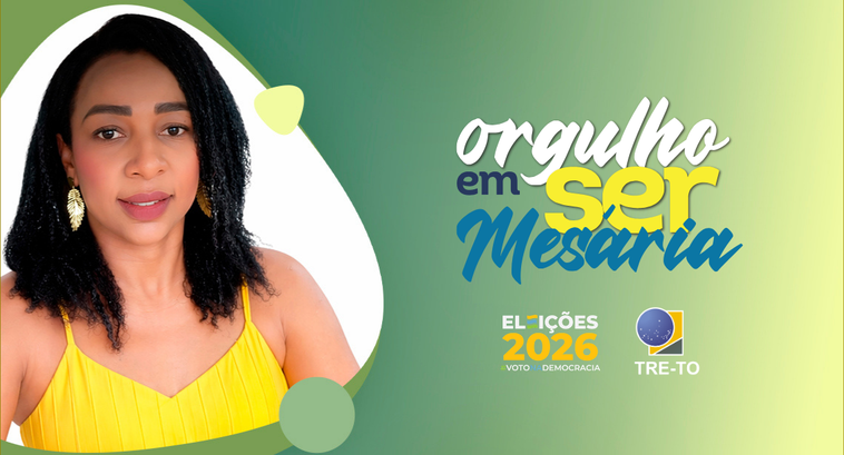 A imagem é uma peça gráfica institucional com fundo em degradê de verde para amarelo. À esquerda...