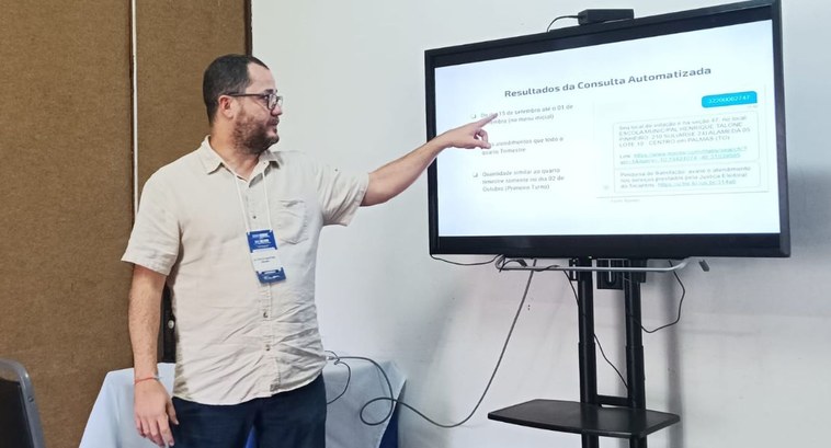 Servidor do TRE-TO apresenta pesquisa do “uso de soluções automatizadas pela Ouvidoria Regional” em evento Servidor do TRE-TO apresenta pesquisa do “uso de soluções automatizadas pela Ouvidoria Regional”...