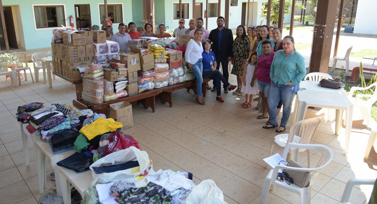 Os itens foram arrecadados pelos servidores durante a gincana solidária