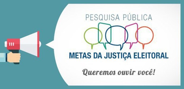 Banner referente divulgação pesquisa Justiça Eleitoral