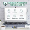 Imagem colorida da tela de um computador com a descrição dos principais serviços da Central de A...