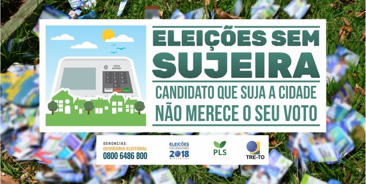 TRE-TO lança campanha Eleições Sem Sujeira e busca evitar derrame de santinhos 