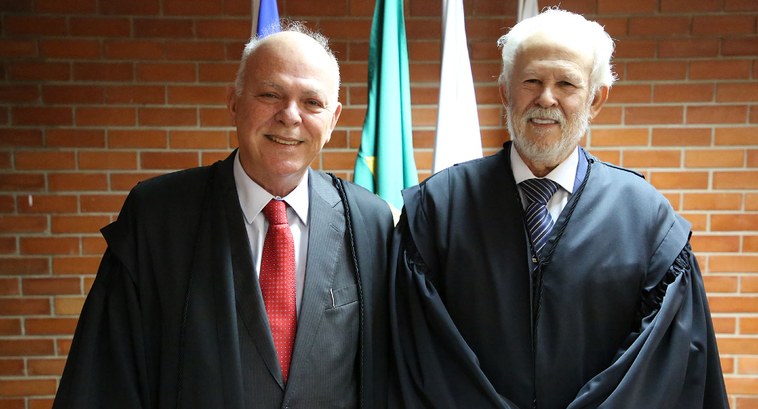 Tribunal Pleno do elege Helvécio Maia Neto e João Rigo Guimarães juízes membros do TRE na classe dos desembargadores Foto do desembargador Helvécio Maia Neto e do desembargador João Rigo Guimarães