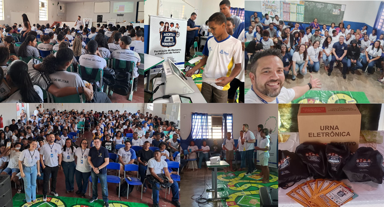 18ª Zona Eleitoral leva “Agentes da Democracia” a escolas para incentivar o voto consciente Programa incentiva estudantes a conhecerem a urna eletrônica e o funcionamento das eleições de f...