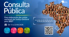 Arte gráfica institucional em tons de azul divulgando uma consulta pública para elaboração das m...