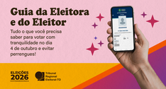 A imagem informativa apresenta um fundo divido em blocos de cor rosa, amarelo e laranja, acompan...