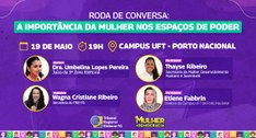 A imagem é um cartaz digital de divulgação de uma roda de conversa com o tema "A importância da ...