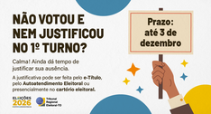 #ParaTodosVerem: Card com fundo branco. No lado esquerdo, em destaque, está escrito: “NÃO VOTOU ...