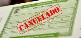 Imagem de Título de Eleitor com carimbo de CANCELADO