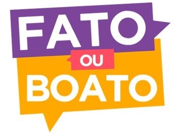 TRE-MG-fato-boato-logo Imagem com fundo branco, e, no centro, um retângulo roxo e um laranja. Dentro do retângulo roxo,...