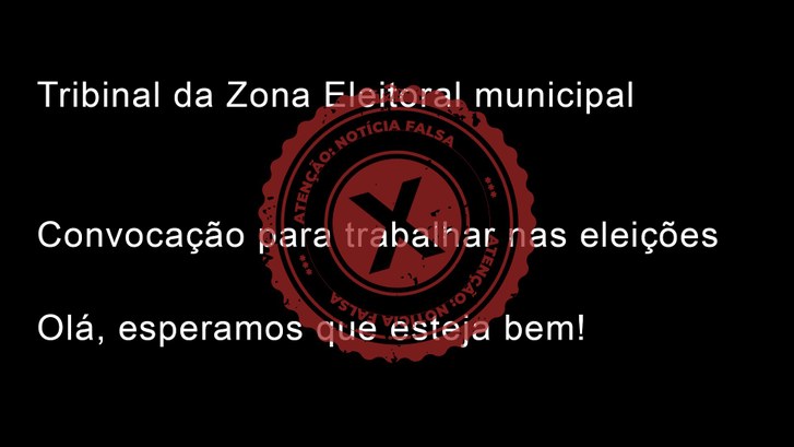 TRE-TO alerta sobre golpe que convocação de mesários que pede atualização de dados NOTÍCIA FALSA