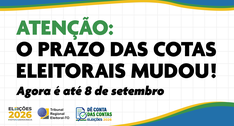 Arte gráfica institucional com fundo branco em padrão quadriculado cinza-claro. Na parte superio...