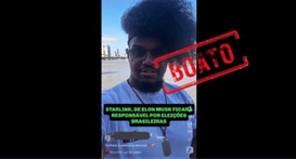 A imagem apresenta uma captura de ecrã de um vídeo de redes sociais, no qual um homem com cabelo...
