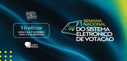 A imagem apresenta, sobre um fundo azul-escuro com linhas curvas em tons de azul, elementos gráf...